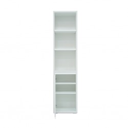 Image Bookshelf 3 Tiers+1 Cabinet White Color