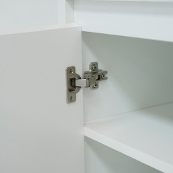 Image Bookshelf 3 Tiers+1 Cabinet White Color