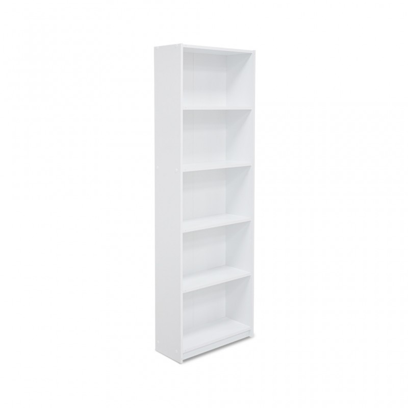 Madera Bookshelf 5 Tiers White