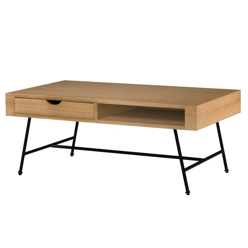 Elton Coffee Table Natural Oak/Black Metal Elton Coffee Table Natural Oak/Black Metal