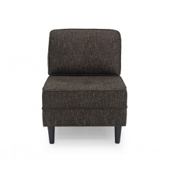 Cove Armless Chair Java Brown Col Fabric