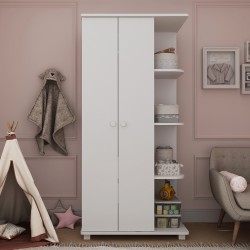 Estrela 2 Doors Wardrobe White Color