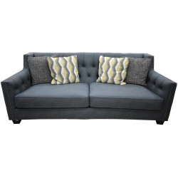 Pierce 3 Seater D.Blue Colour Fabric