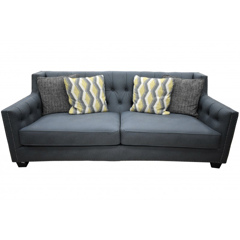 Pierce 3 Seater D.Blue Colour Fabric