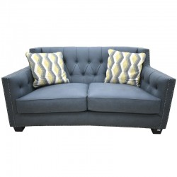 Pierce 2 Seater D.Blue Colour Fabric