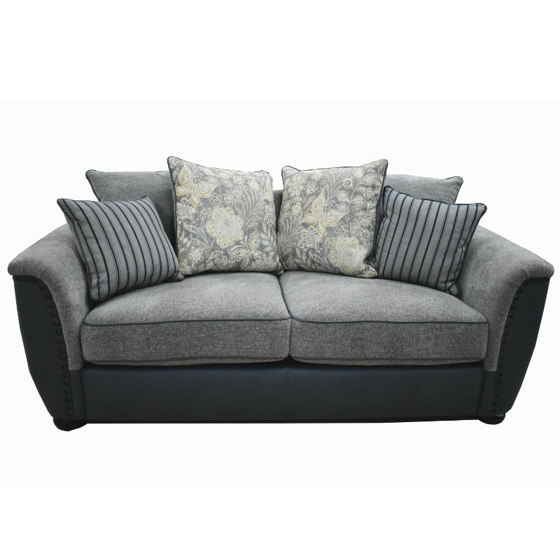 Taraval 2 Seater D.Blue & Grey Colour Fabric Taraval 2 Seater D.Blue & Grey Colour Fabric