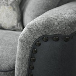 Taraval 2 Seater D.Blue & Grey Colour Fabric