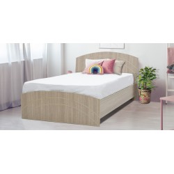 Danica Bed 107x190 cm MDF Melamine Linen