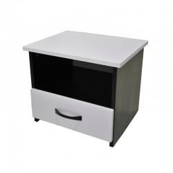 Juliette Night Table MDF Black & White