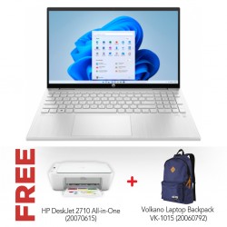 HP15 Core i5-1135G7 Silver 67P13EA/BH5 & Free HP DeskJet 2710 All-in-One (Wireless) + Volkano Laptop Backpack VK-7137