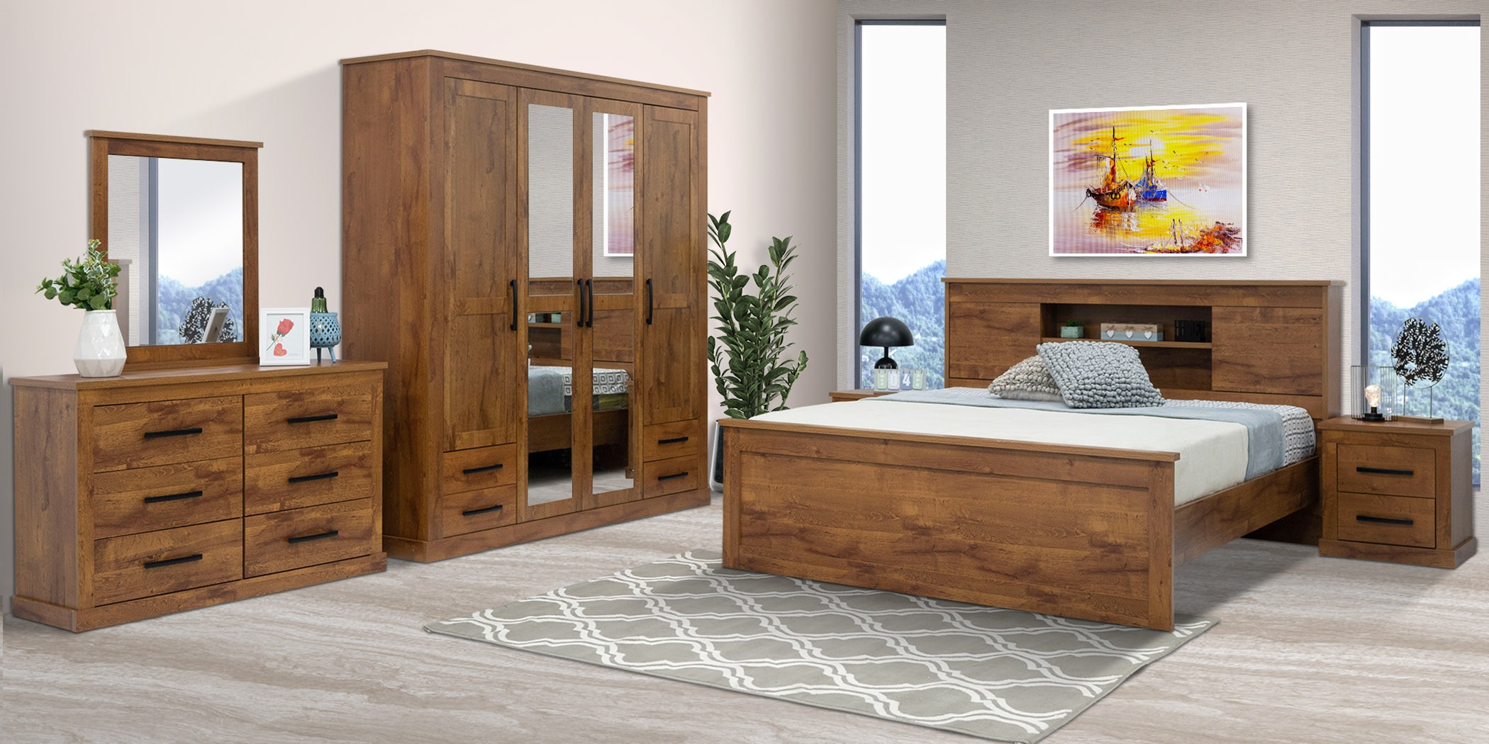 Rustic Bedroom Set 180x200 cm Rustic Bedroom Set 180x200 cm