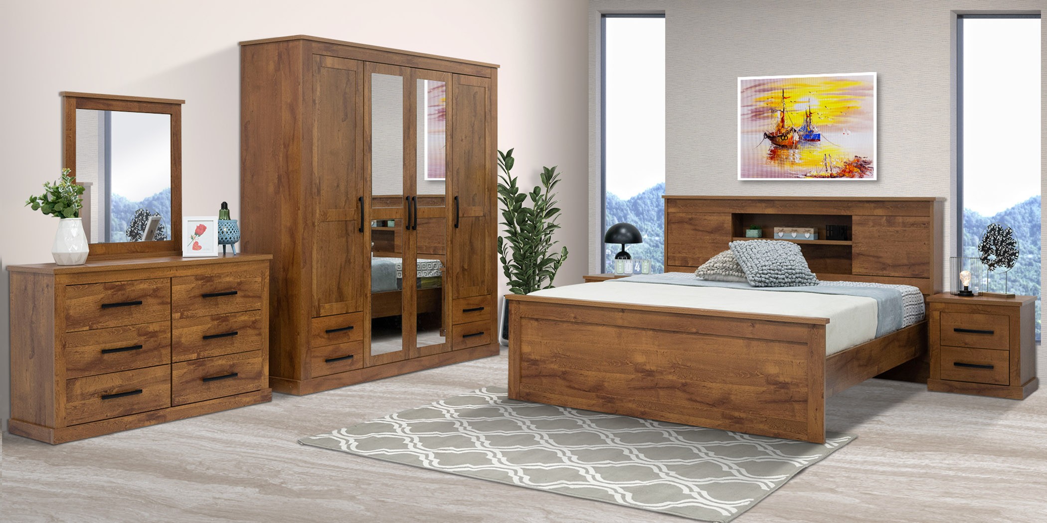 Rustic Bedroom Set 180x200 cm