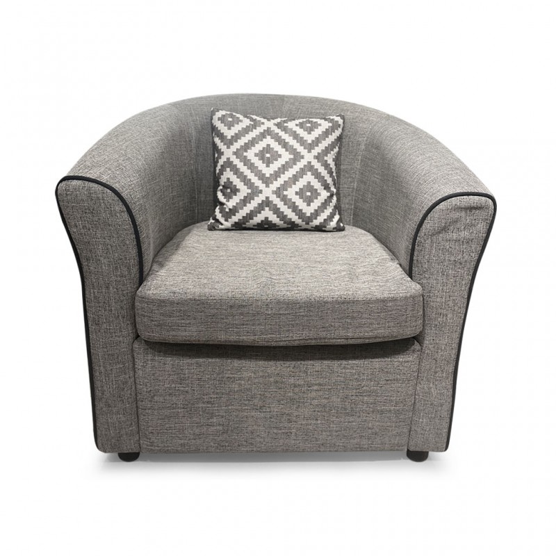 Ivy Tub Chair Grey Fabric