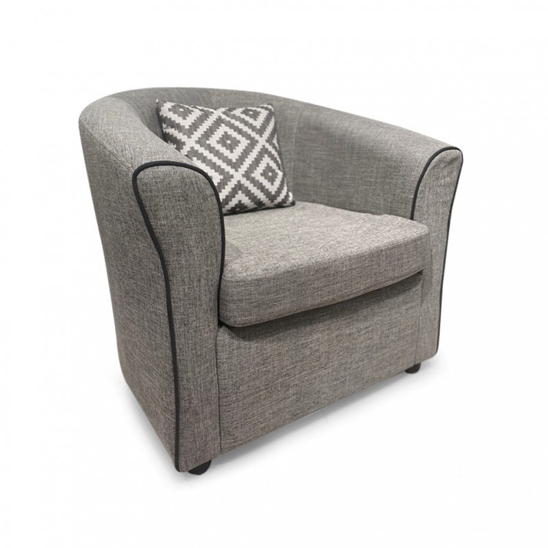 Ivy Tub Chair Grey Fabric