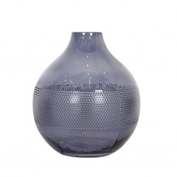 Vase Glass Spray Grey W8.8xD4.5xH18 cm