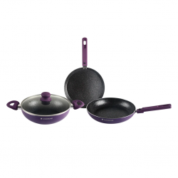 Wonderchef WON582 Purple 2YW Diana 4pcs Cookware Set - 63153425