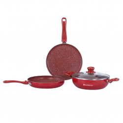 Wonderchef WON598 Red Ruby Plus 4pcs Cookware 2YW - 63153763