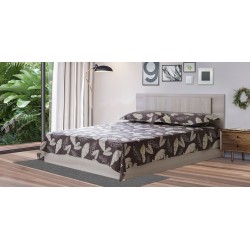 Grace Bed 150x190 cm MDF Grey