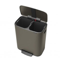 Brabantia 211546 2 x 30L Platinum Bo Pedal Bin 10YW "O"