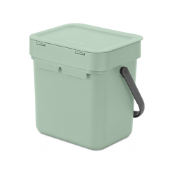 Brabantia 211683 3L Jade Green Sort & Go Waste Bin 10YW "O"