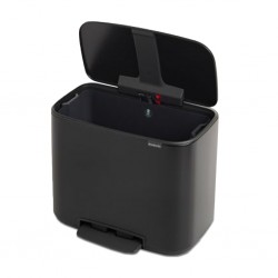 Brabantia 121463 36L Matt Black Bo Pedal Bin 10YW "O"