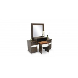 Shelton Bedroom Set Brown Flame and White Matt