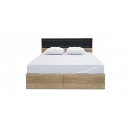 Torva Large Double Bed 150x190cm Summer Oak/D.Grey