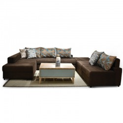 Mahiki Sofa Corner Brown/ Turquoise