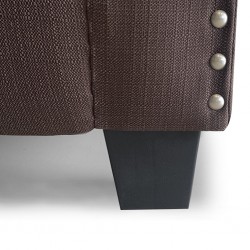 Marco Sofa Corner Brown W/12 Cushions in Fabrics
