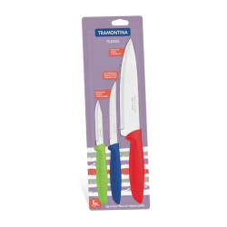 Tramontina 23498/920 3pcs Knives Set Plenus Blister Packaging "O"