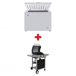 Ocean OCE 400 DUO A+ Freezer + Concetto CBQ-2192-07 2B Gas BBQ - Cast Iron Grill