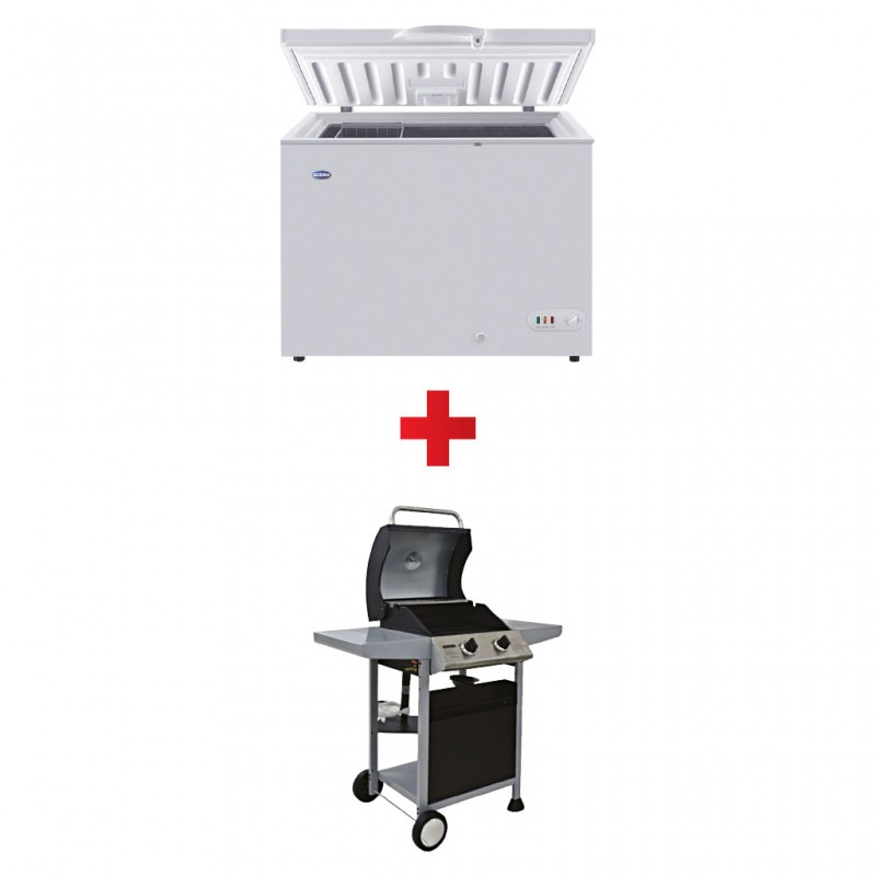 Ocean OCE 400 DUO A+ Freezer + Concetto CBQ-2192-07 2B Gas BBQ - Cast Iron Grill Ocean OCE 400 DUO A+ Freezer + Concetto CBQ-2192-07 2B Gas BBQ - Cast Iron Grill