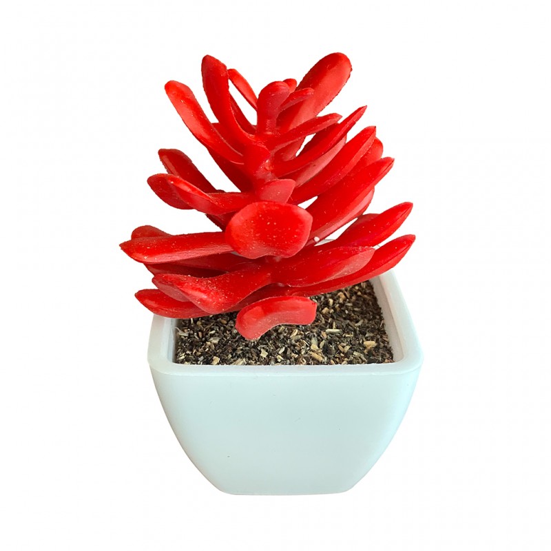 Artificial Mini Plant Tabletop Red W7xD7xH10 cm Artificial Mini Plant Tabletop Red W7xD7xH10 cm
