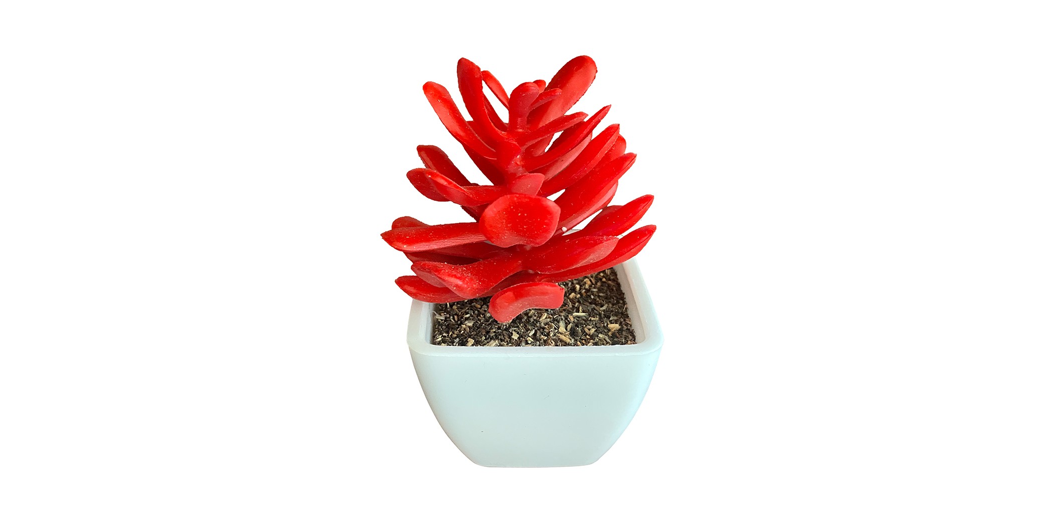 Artificial Mini Plant Tabletop Red W7xD7xH10 cm