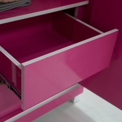 Casinha 2 Doors Wardrobe Pink/White Color