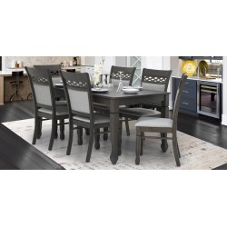Delisa Table and 6 chairs Diana Color Rubberwood