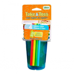 Take & Toss 10oz Straw Cups 4Pk