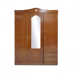 Jacinthe Wardrobe 3 Doors MDF Sapele