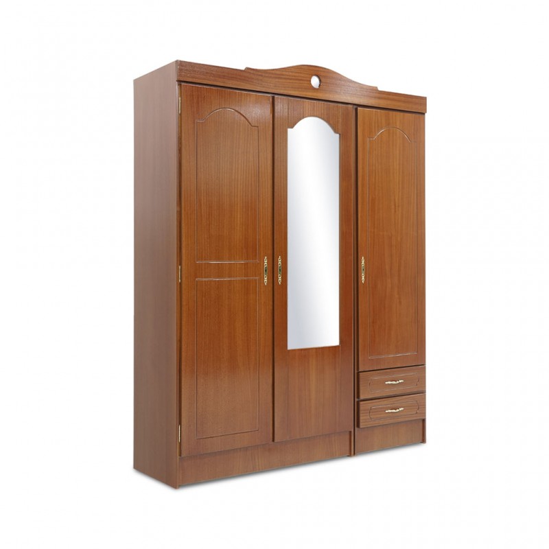 Jacinthe Wardrobe 3 Doors MDF Sapele