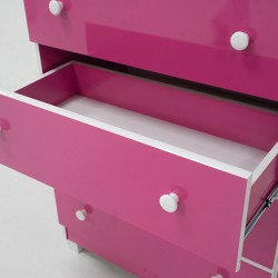 Casinha Chest of 4 Drawers Pink Color