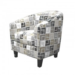Alvia Accent Chair Quadrant Grey Fabric