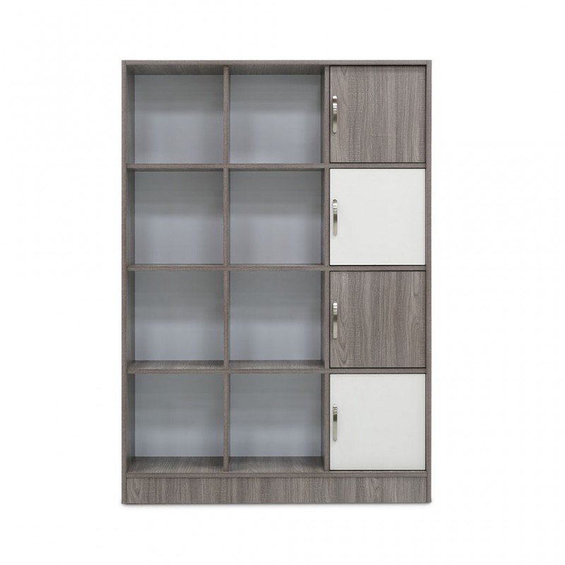 Venice Bookshelf Arom & White in Melamine MDF