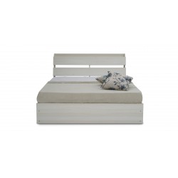 Inicio Bed 150x190 cm White Ash in Melamine MDF