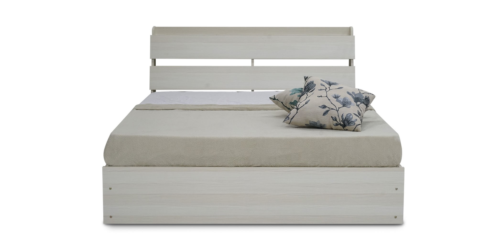 Inicio Bed 150x190 cm White Ash in Melamine MDF