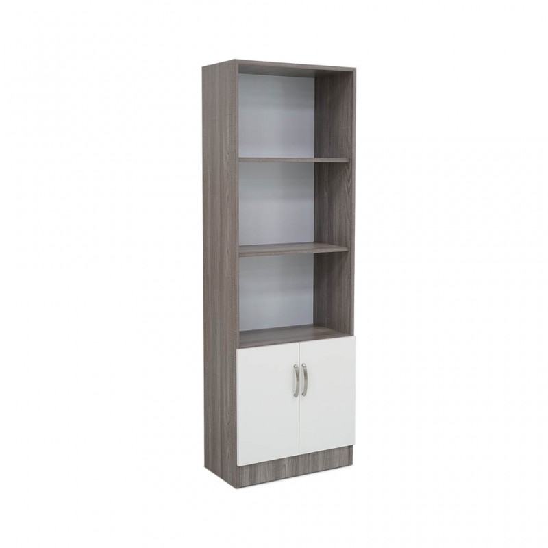 Gemini Bookshelf Arom & White in Melamine MDF
