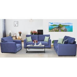 Verona Sofa 3+2+1 Purple Fabric