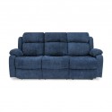 Sabella 3 Seaters Reclining Sofa Navy Color Fabric