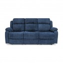 Sabella 3 Seaters Reclining Sofa Navy Color Fabric