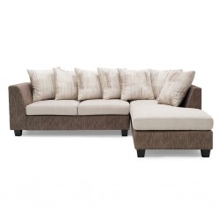 Nina Sofa Corner 3S+Chaise W/Pillows Linen