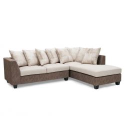 Nina Sofa Corner 3S+Chaise with Pillows Linen